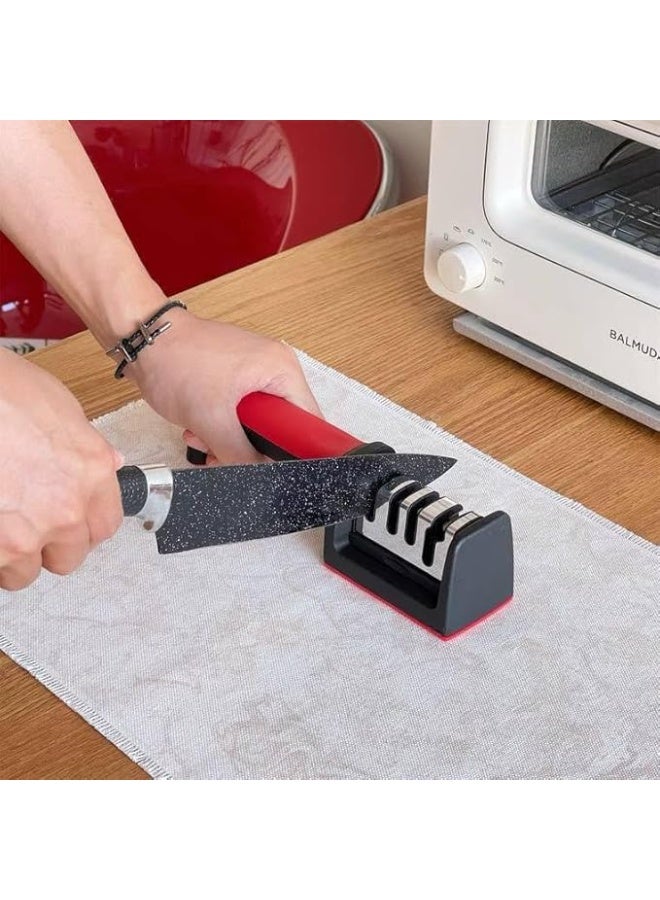 3-Stage Knife Sharpener – For Sharpening All Types of Knives and Scissors Z - Image 2